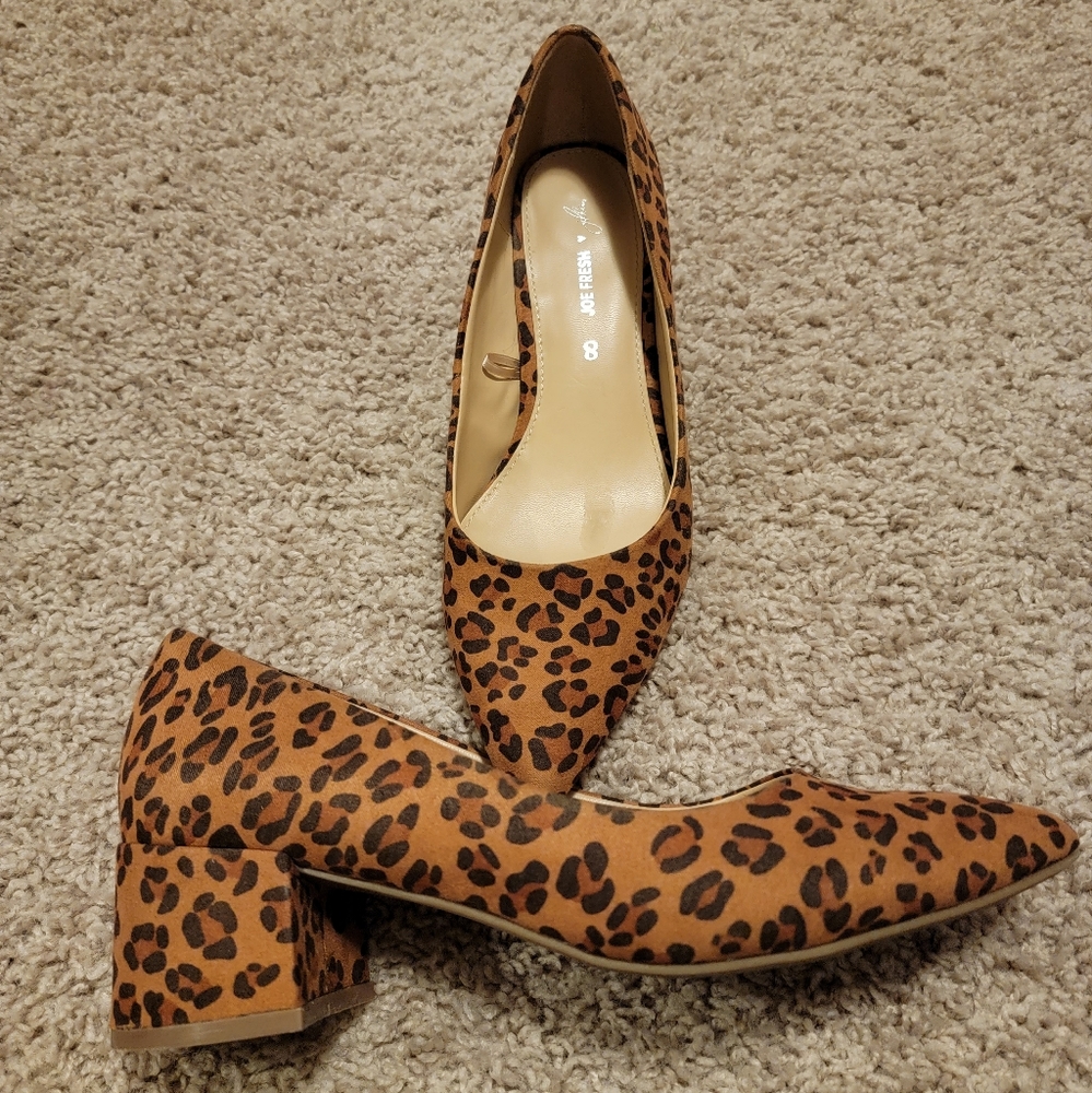 Joe Fresh Jillian Harris Meg Leopard Print Pumps size 8